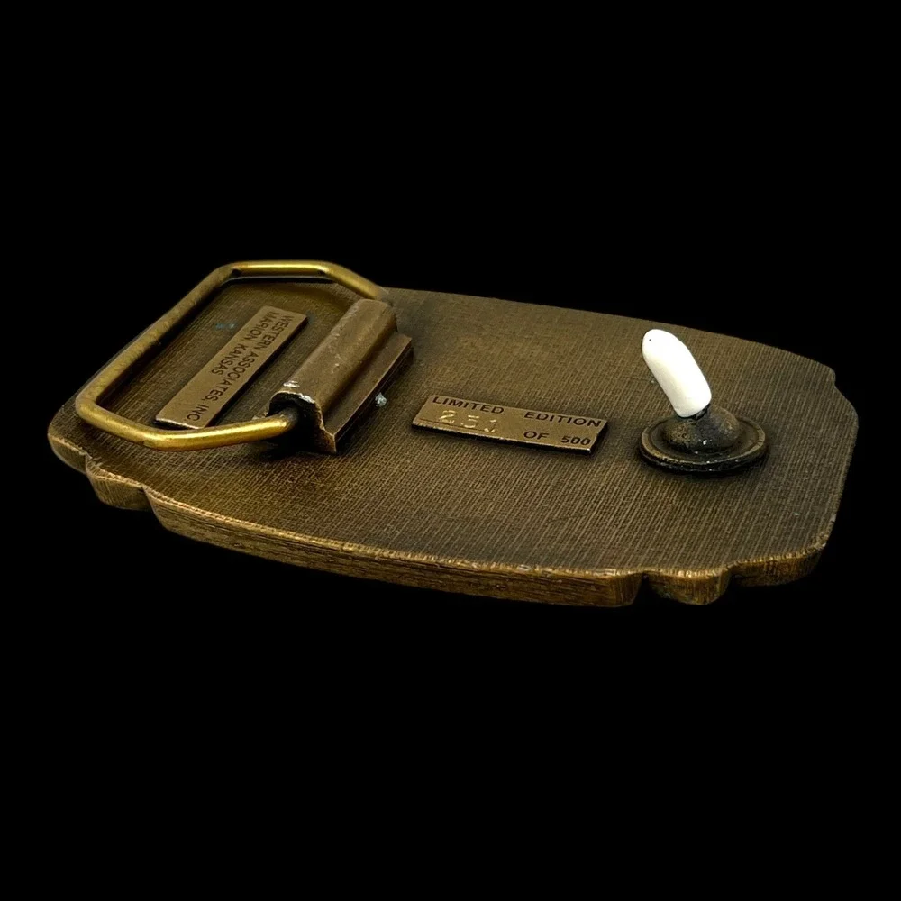 Belt Buckle 1993 Western Associates 44th International Pancake Day Biplane